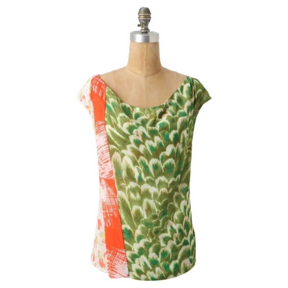 Anthropologie One September Lush Amalgam Blouse Size Small